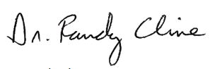 Dr. Randy Cline's Signature