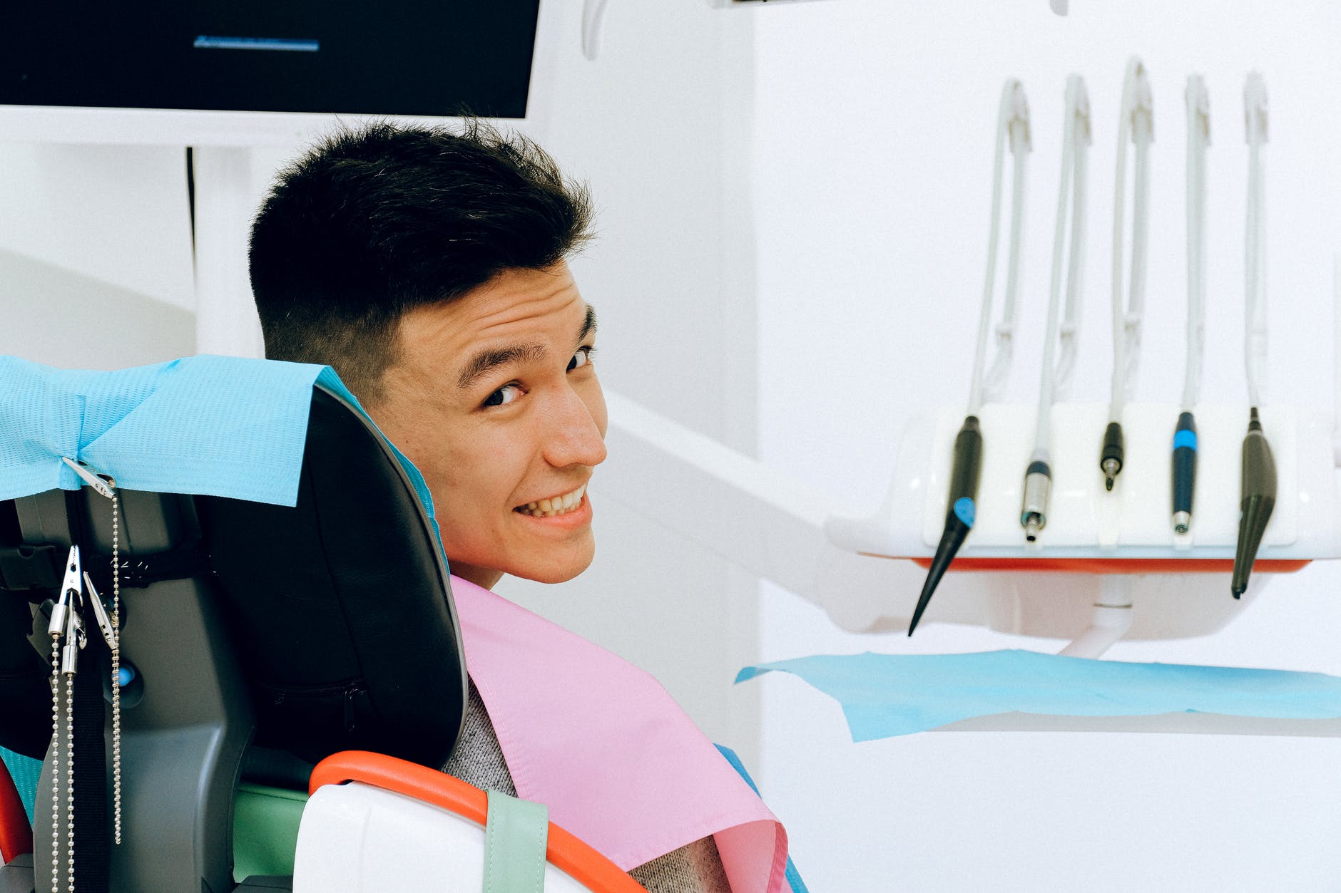 guy sitting in a dental chair for preventative care